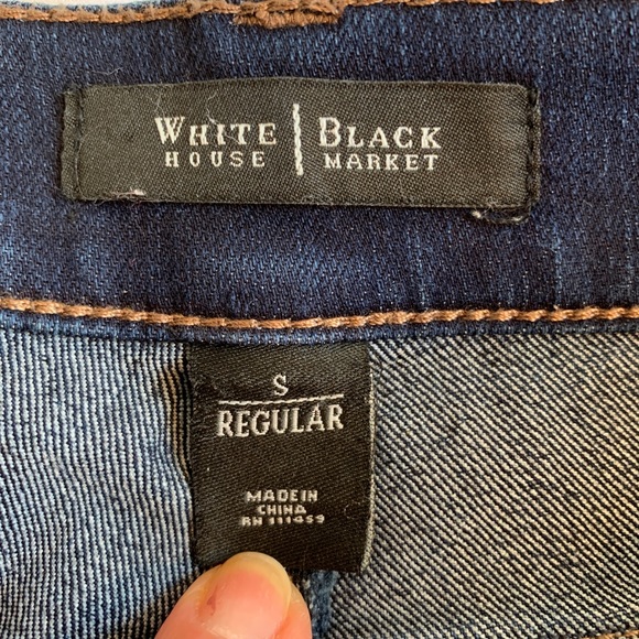 White House Black Market WHBM Dark Denim Jean Sz 4 - Picture 4 of 6